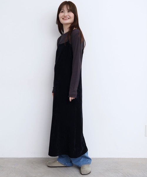 fig Ｌondon（フィグロンドン）の「GENTLE corl dress（ワンピース・レディース・ボルドー/ネイビー・FREE）」の17枚目の写真
