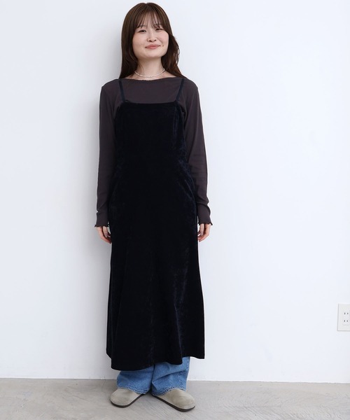 fig Ｌondon（フィグロンドン）の「GENTLE corl dress（ワンピース・レディース・ボルドー/ネイビー・FREE）」の20枚目の写真
