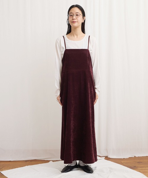 fig Ｌondon（フィグロンドン）の「GENTLE corl dress（ワンピース・レディース・ボルドー/ネイビー・FREE）」の3枚目の写真