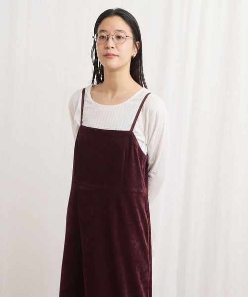 fig Ｌondon（フィグロンドン）の「GENTLE corl dress（ワンピース・レディース・ボルドー/ネイビー・FREE）」の9枚目の写真
