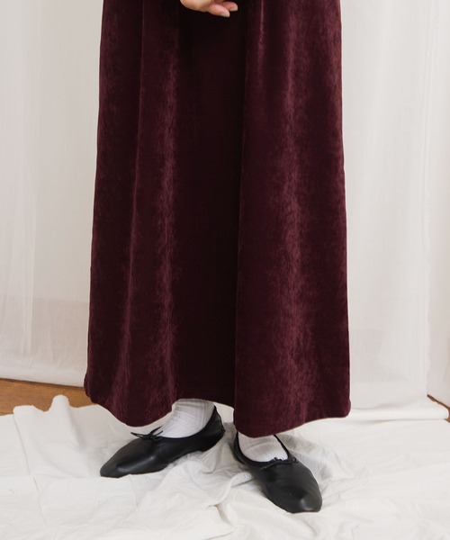 fig Ｌondon（フィグロンドン）の「GENTLE corl dress（ワンピース・レディース・ボルドー/ネイビー・FREE）」の10枚目の写真