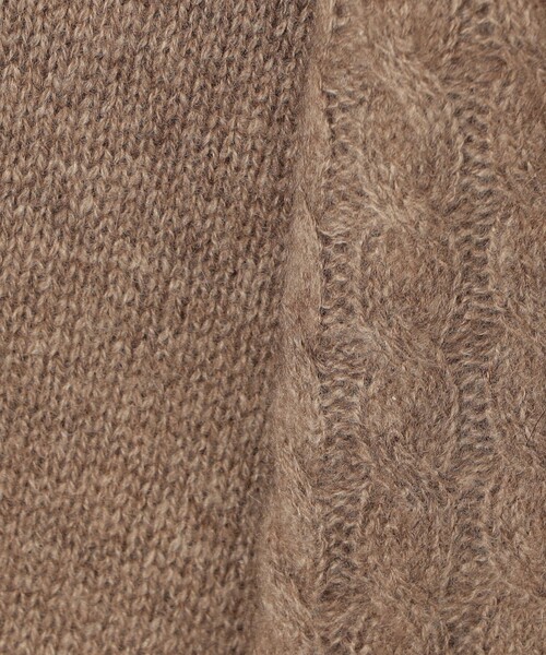 モンゴルカシミヤケーブル クルーネックプルオーバー（ニット/セーター