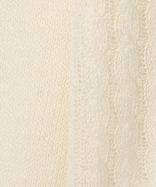 モンゴルカシミヤケーブル クルーネックプルオーバー（ニット/セーター