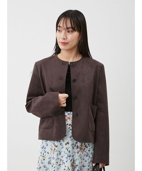 新品　パッチポケットコンパクトスエードジャケット パッチポケットコンパクトスエードジャケット(ジャケット)｜アウター