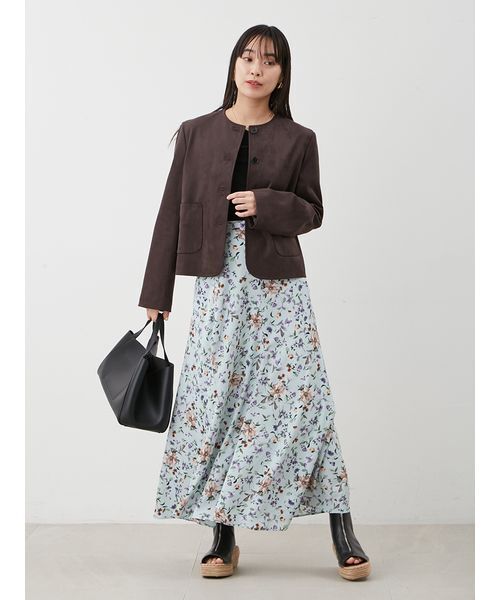 Mila Owen（ミラオーウェン）の「パッチポケットコンパクトスエードジャケット（ノーカラージャケット・レディース・キャメル/ダークブラウン・0/1）」の16枚目の写真