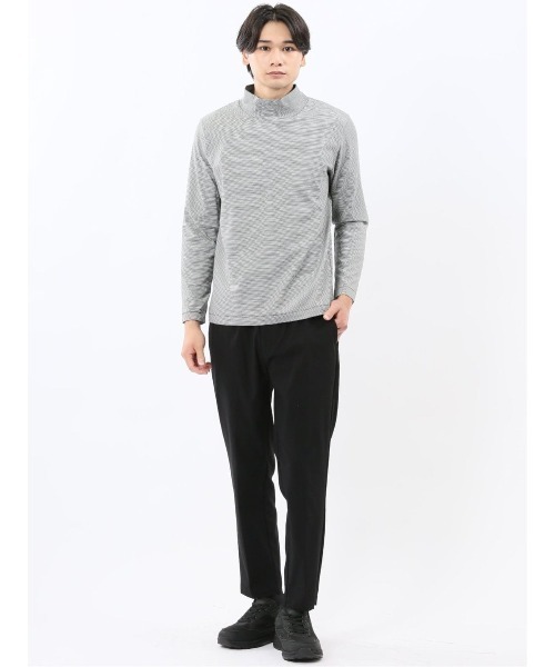 TAKA-Q(タカキュー)の「【ストレッチ シルケットコットン】m.f.エディトリアル メンズ ハイネック 長袖Tシャツ(Tシャツ/カットソー・メンズ・ホワイト×ブラック/ブラウン・MEDIUM/X-LARGE/LARGE)」の13枚目の写真