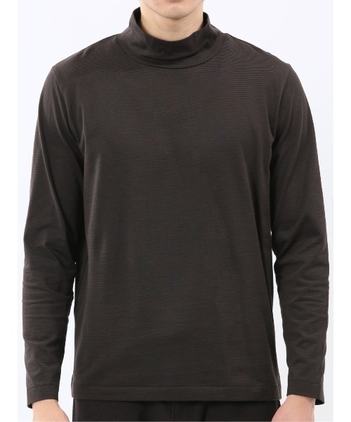 TAKA-Q(タカキュー)の「【ストレッチ シルケットコットン】m.f.エディトリアル メンズ ハイネック 長袖Tシャツ(Tシャツ/カットソー・メンズ・ホワイト×ブラック/ブラウン・MEDIUM/X-LARGE/LARGE)」の15枚目の写真