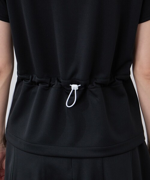 JUN&ROPE'（ジュンアンドロペ）の「【セットアップ対応】【UV】【吸水速乾】衿ロゴ編立使い半袖プルオーバー（Tシャツ/カットソー・レディース・ブラック/ホワイト・L/M/S）」の8枚目の写真