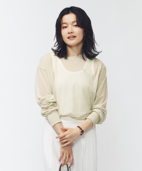 PUMA(プーマ)の「プーマ AUTUMN メッシュ LS Tシャツ(Tシャツ/カットソー・レディース・ブラック/ライトベージュ/ライラック/グリーン・L/S/M/XL)」の1枚目の写真