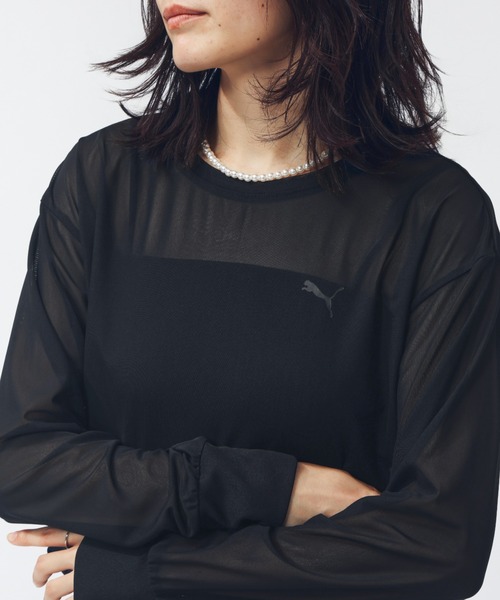 PUMA(プーマ)の「プーマ AUTUMN メッシュ LS Tシャツ(Tシャツ/カットソー・レディース・ブラック/ライトベージュ/ライラック/グリーン・L/S/M/XL)」の8枚目の写真