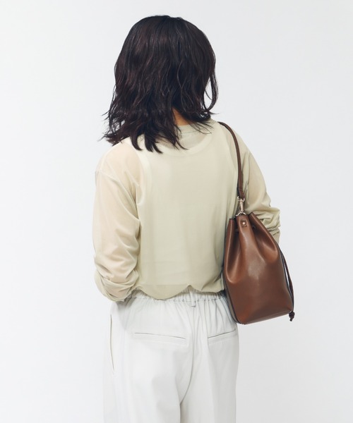 PUMA(プーマ)の「プーマ AUTUMN メッシュ LS Tシャツ(Tシャツ/カットソー・レディース・ブラック/ライトベージュ/ライラック/グリーン・L/S/M/XL)」の6枚目の写真