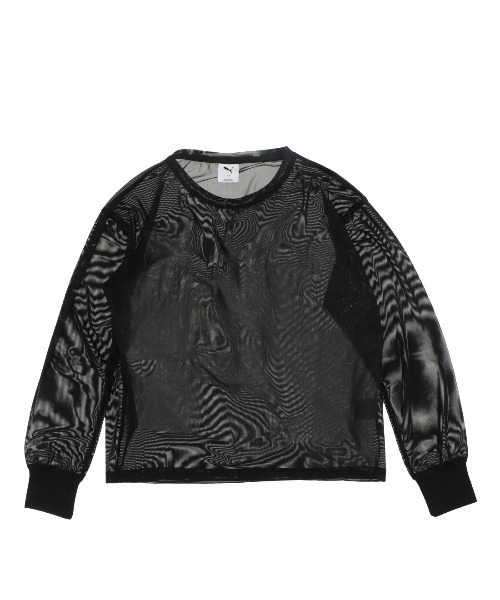 PUMA(プーマ)の「プーマ AUTUMN メッシュ LS Tシャツ(Tシャツ/カットソー・レディース・ブラック/ライトベージュ/ライラック/グリーン・L/S/M/XL)」の21枚目の写真