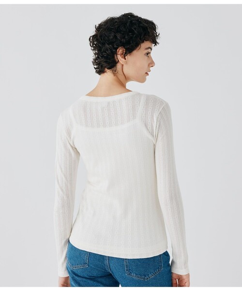 PETIT BATEAU（プチバトー）の「長袖Ｔシャツ（Tシャツ/カットソー・レディース・ブラック/オフホワイト・XX-SMALL/X-SMALL/SMALL/MEDIUM）」の3枚目の写真