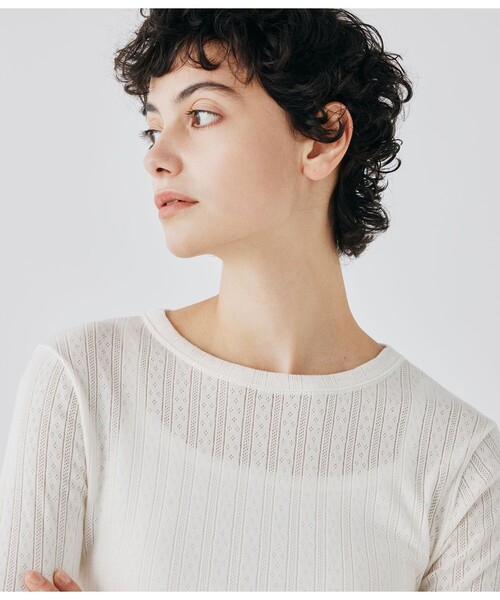 PETIT BATEAU（プチバトー）の「長袖Ｔシャツ（Tシャツ/カットソー・レディース・ブラック/オフホワイト・XX-SMALL/X-SMALL/SMALL/MEDIUM）」の5枚目の写真