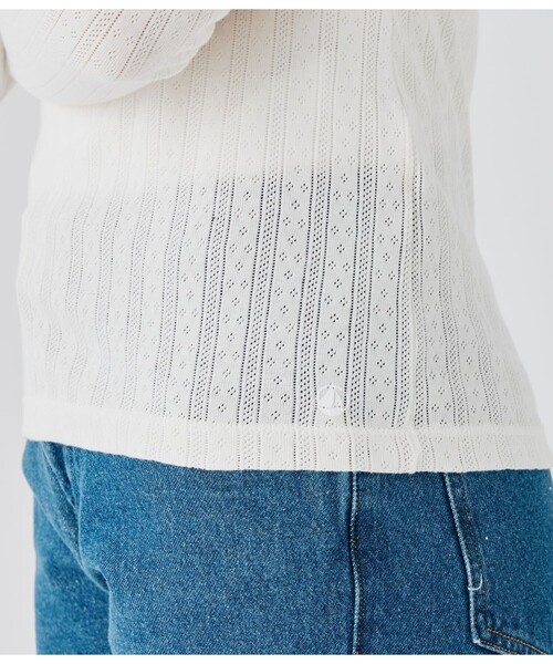 PETIT BATEAU（プチバトー）の「長袖Ｔシャツ（Tシャツ/カットソー・レディース・ブラック/オフホワイト・XX-SMALL/X-SMALL/SMALL/MEDIUM）」の6枚目の写真