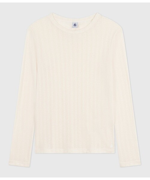 PETIT BATEAU（プチバトー）の「長袖Ｔシャツ（Tシャツ/カットソー・レディース・ブラック/オフホワイト・XX-SMALL/X-SMALL/SMALL/MEDIUM）」の8枚目の写真