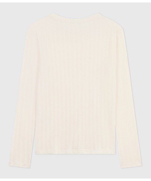 PETIT BATEAU（プチバトー）の「長袖Ｔシャツ（Tシャツ/カットソー・レディース・ブラック/オフホワイト・XX-SMALL/X-SMALL/SMALL/MEDIUM）」の9枚目の写真