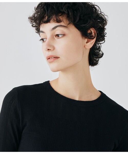 PETIT BATEAU（プチバトー）の「長袖Ｔシャツ（Tシャツ/カットソー・レディース・ブラック/オフホワイト・XX-SMALL/X-SMALL/SMALL/MEDIUM）」の13枚目の写真