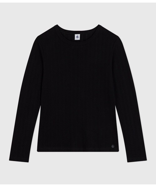 PETIT BATEAU（プチバトー）の「長袖Ｔシャツ（Tシャツ/カットソー・レディース・ブラック/オフホワイト・XX-SMALL/X-SMALL/SMALL/MEDIUM）」の16枚目の写真