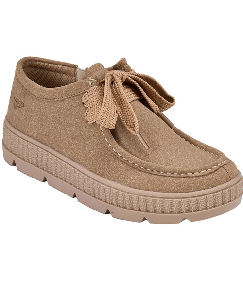 ROXY（ロキシー）の「AWAIT 2/ロキシー撥水防水ショート丈モカシンシューズ（スニーカー・レディース・ベージュ・25cm/24cm/23cm）」の3枚目の写真