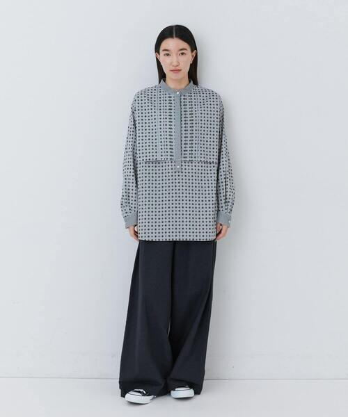 conges payes ADIEU TRISTESSE（コンジェ ペイエ アデュートリステス）の「コットンネルイージーパンツ（その他パンツ・レディース・ブラック/チェック/ベージュ系その他/グレー系その他・38）」の5枚目の写真