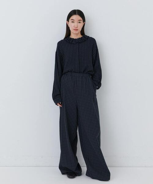 conges payes ADIEU TRISTESSE（コンジェ ペイエ アデュートリステス）の「コットンネルイージーパンツ（その他パンツ・レディース・ブラック/チェック/ベージュ系その他/グレー系その他・38）」の15枚目の写真