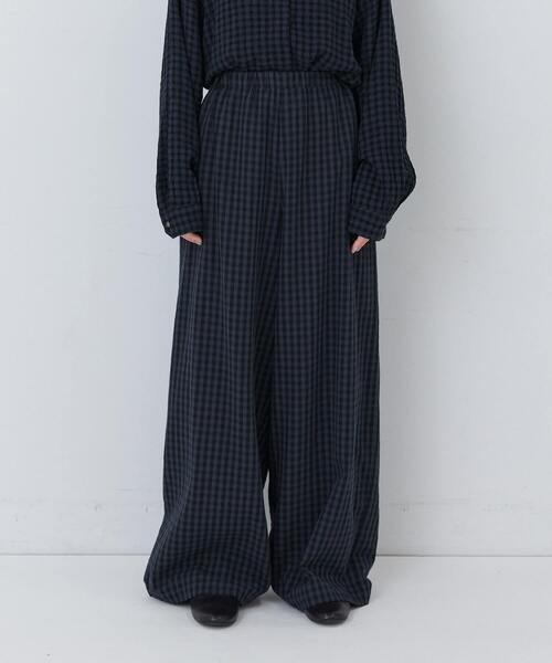 conges payes ADIEU TRISTESSE（コンジェ ペイエ アデュートリステス）の「コットンネルイージーパンツ（その他パンツ・レディース・ブラック/チェック/ベージュ系その他/グレー系その他・38）」の17枚目の写真