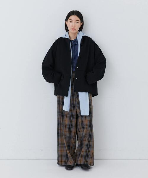 conges payes ADIEU TRISTESSE（コンジェ ペイエ アデュートリステス）の「コットンネルイージーパンツ（その他パンツ・レディース・ブラック/チェック/ベージュ系その他/グレー系その他・38）」の21枚目の写真