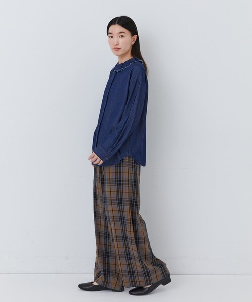 conges payes ADIEU TRISTESSE(コンジェ ペイエ アデュートリステス)の「コットンネルイージーパンツ(その他パンツ・レディース・ブラック/チェック/ベージュ系その他/グレー系その他・38)」の20枚目の写真