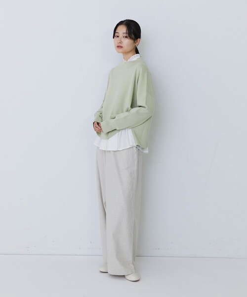 conges payes ADIEU TRISTESSE(コンジェ ペイエ アデュートリステス)の「コットンネルイージーパンツ(その他パンツ・レディース・ブラック/チェック/ベージュ系その他/グレー系その他・38)」の8枚目の写真