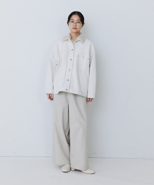 conges payes ADIEU TRISTESSE(コンジェ ペイエ アデュートリステス)の「コットンネルイージーパンツ(その他パンツ・レディース・ブラック/チェック/ベージュ系その他/グレー系その他・38)」の9枚目の写真