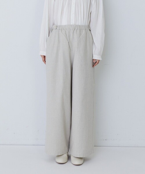 conges payes ADIEU TRISTESSE(コンジェ ペイエ アデュートリステス)の「コットンネルイージーパンツ(その他パンツ・レディース・ブラック/チェック/ベージュ系その他/グレー系その他・38)」の10枚目の写真
