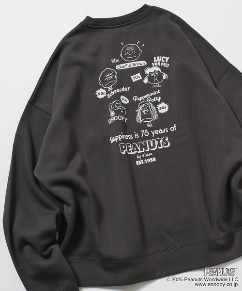 セール】限定展開 PEANUTS/ピーナッツ 別注 バックプリント クルー