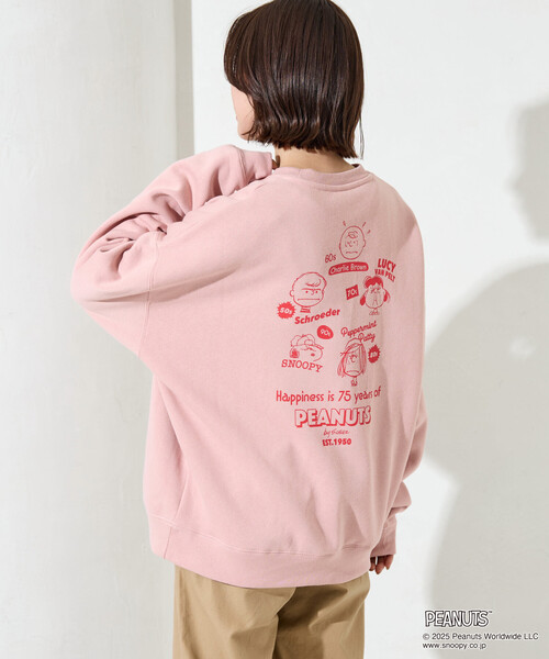 セール】限定展開 PEANUTS/ピーナッツ 別注 バックプリント クルー