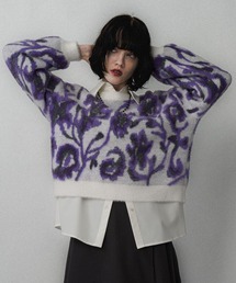 HARE | 2WAYフラワーガララメシャギーカーディガン(HARE)(カーディガン/ボレロ)