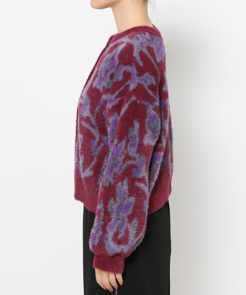 セール】2WAYフラワーガララメシャギーカーディガン(HARE