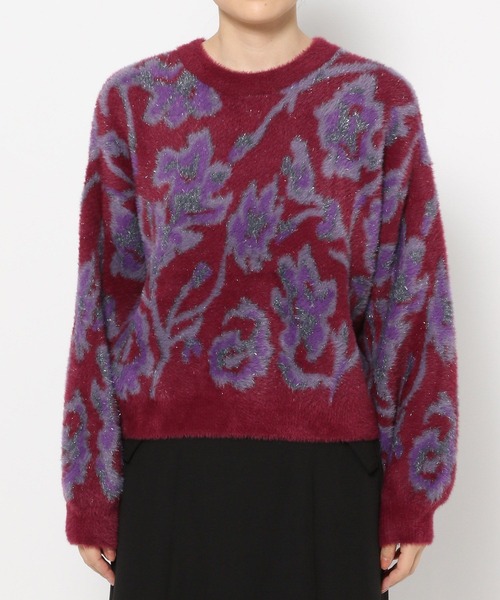 HARE フラワーモチーフシャギーカーディガン HARE（ハレ）の「フラワーモチーフシャギーカーディガン(HARE