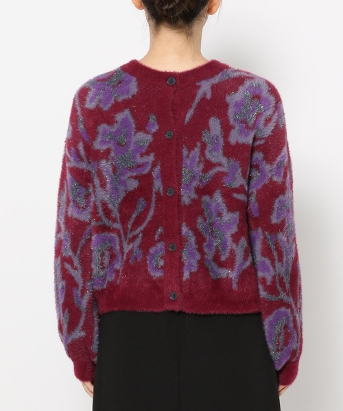 HARE（ハレ）の「2WAYフラワーガララメシャギーカーディガン(HARE)（カーディガン/ボレロ・レディース・ブルー/ブラック/ライトグレー/ホワイト/レッド/イエロー・FREE）」の9枚目の写真