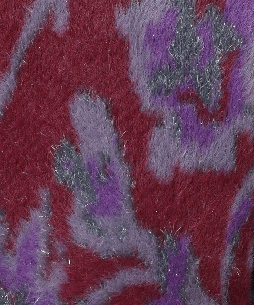 HARE（ハレ）の「2WAYフラワーガララメシャギーカーディガン(HARE)（カーディガン/ボレロ・レディース・ブルー/ブラック/ライトグレー/ホワイト/レッド/イエロー・FREE）」の13枚目の写真