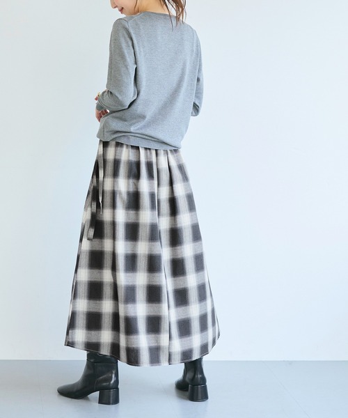 coca(coca)(コカ)の「チェック柄ラップスカート(スカート・レディース・A/B・L/M)」の14枚目の写真