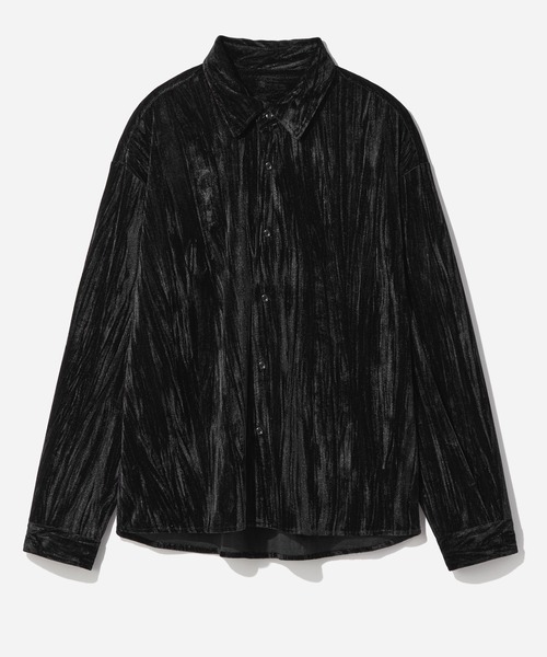 HARE(ハレ)の「【WEB限定】マルチマテリアルベロアシャツ(HARE)(シャツ/ブラウス・メンズ・ブラック/ブラウン/パープル・SMALL/MEDIUM/LARGE)」の2枚目の写真