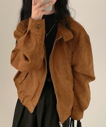 semuse（セミューズ）の「スエードタッチオーバーサイズブルゾン（ブルゾン）」