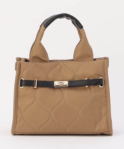 MICO COULIER(ミコクリエ)の「ラインテープ2WAYミニトートバッグ(トートバッグ・レディース・ベージュ/チャコールグレー・FREE)」の15枚目の写真