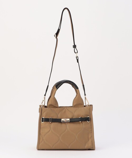 MICO COULIER(ミコクリエ)の「ラインテープ2WAYミニトートバッグ(トートバッグ・レディース・ベージュ/チャコールグレー・FREE)」の20枚目の写真