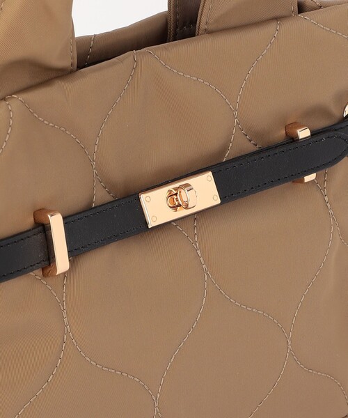 MICO COULIER(ミコクリエ)の「ラインテープ2WAYミニトートバッグ(トートバッグ・レディース・ベージュ/チャコールグレー・FREE)」の21枚目の写真