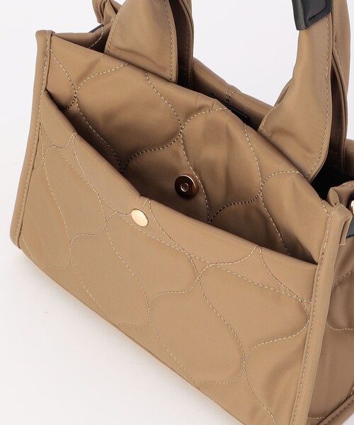 MICO COULIER(ミコクリエ)の「ラインテープ2WAYミニトートバッグ(トートバッグ・レディース・ベージュ/チャコールグレー・FREE)」の22枚目の写真