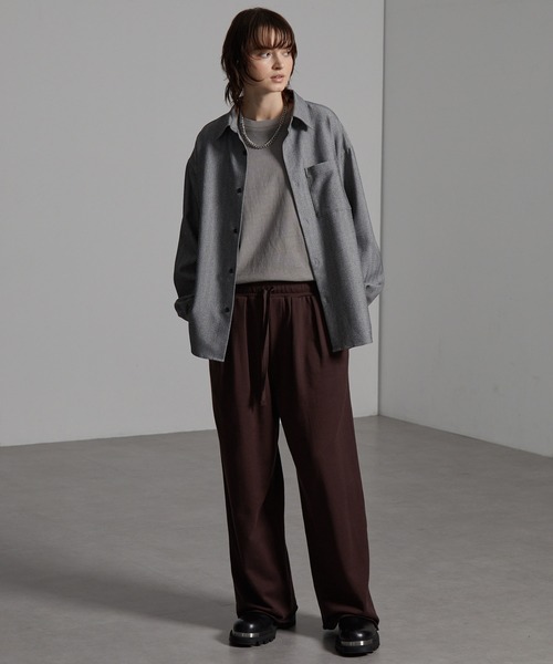 CIYOT(シヨウト)の「【CIYOT-シヨウト-】カットオフ2タックスウェットパンツ(スウェットパンツ・メンズ・ブラウン/チャコールグレー/ライトグレー/ブラック/アイボリー・M/L/S)」の9枚目の写真