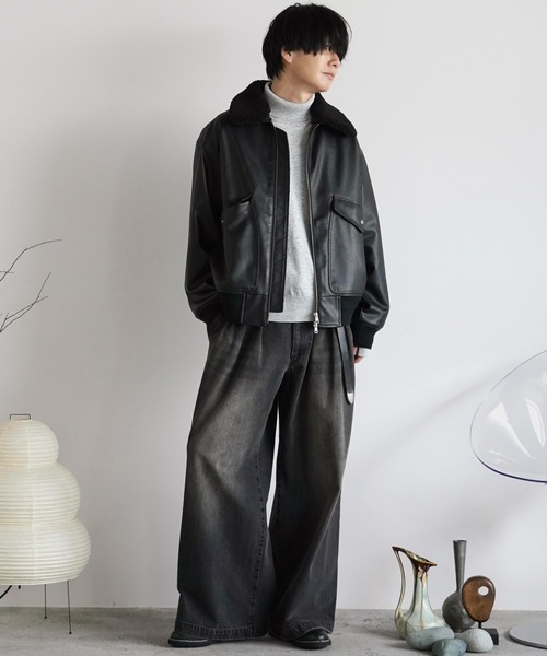 3TUCK DENIM BAGGY SLACKS（デニムパンツ）｜WYM LIDNM（ウィム バイ