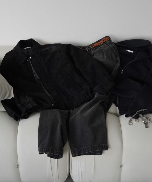 WYM LIDNM（ウィム バイ リドム）の「3TUCK DENIM BAGGY SLACKS（デニムパンツ・メンズ・ブラック系/インディゴブルー・S/M/L）」の21枚目の写真