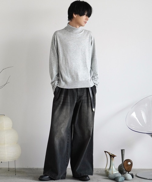 3TUCK DENIM BAGGY SLACKS（デニムパンツ）｜WYM LIDNM（ウィム バイ